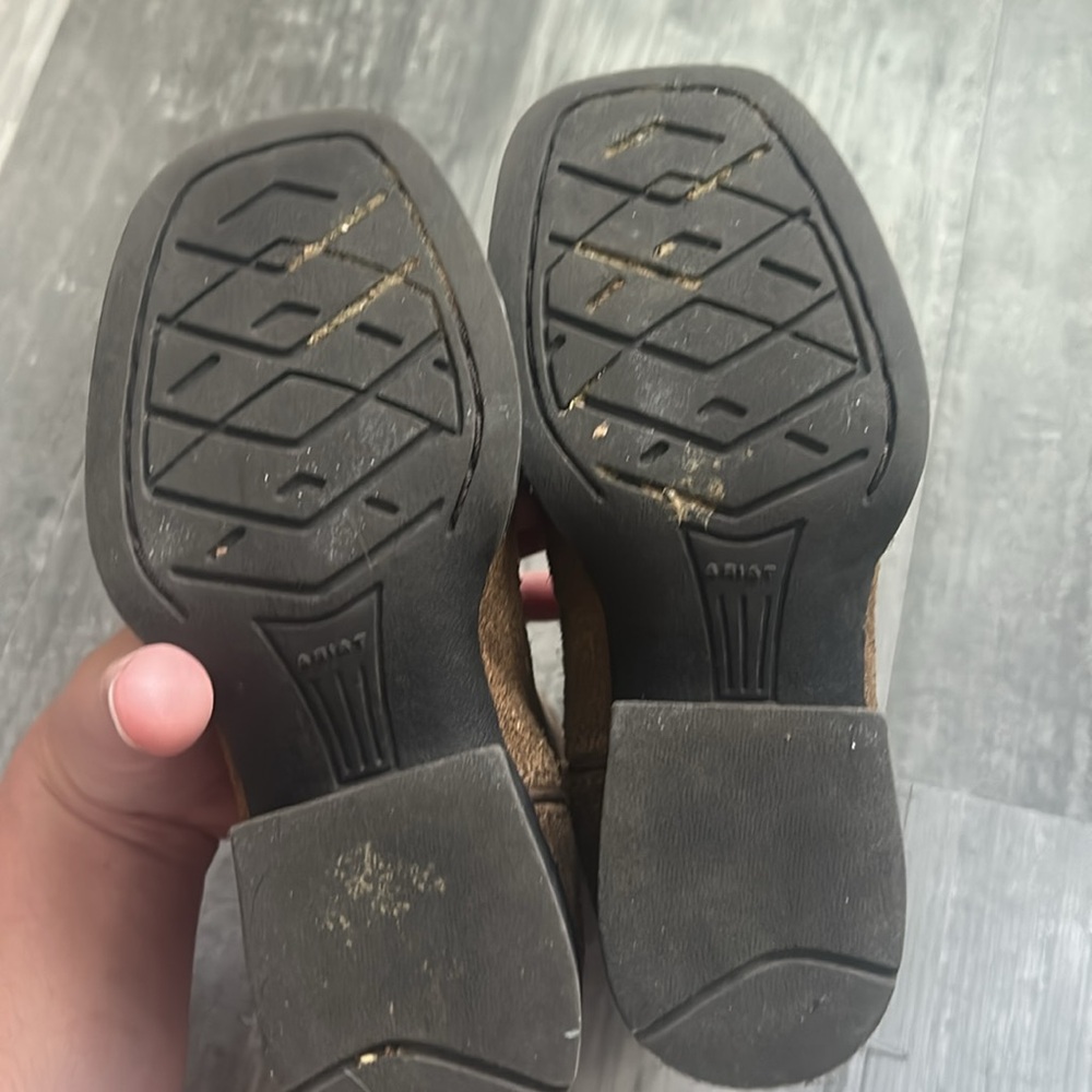 Ariat Brown and Tan Camo Kids Cowboy Boots - Picture 6 of 10